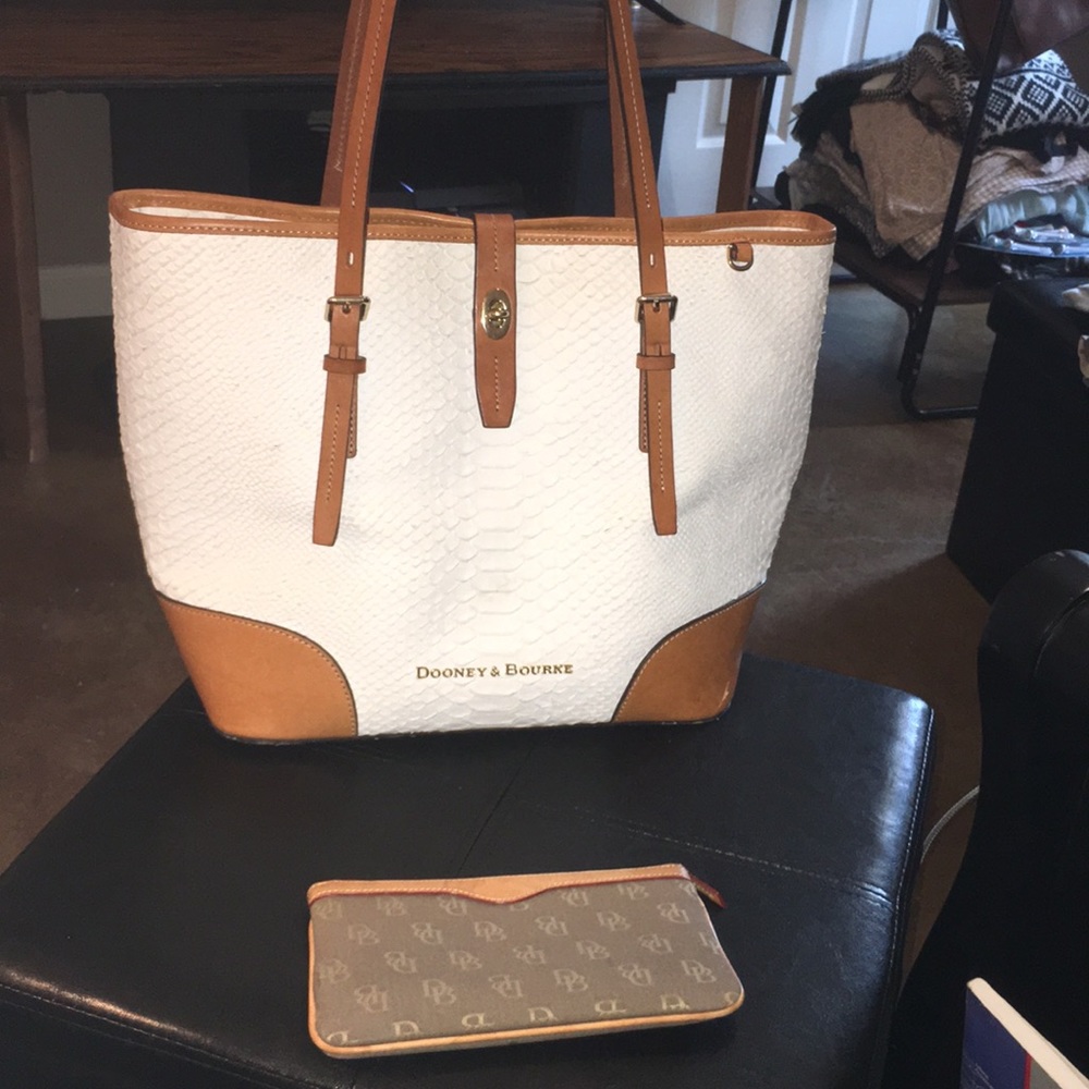 Dooney & Bourke Claremont Dover Python Tote Bag.